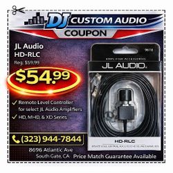 JL Audio HD RLC Bass Knob Control For HD Series MHD Series And Xd Series Amplifiers 🚨 Payment Options Available 🚨 No Credit Needed 🚨 