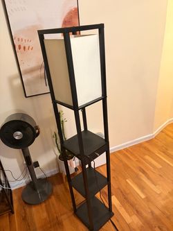 Floor lamp with drawer