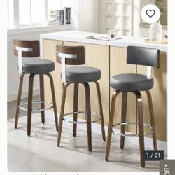 4 Gray Barstools ( Seat 29 Inch ) 