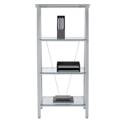Real space Vista glass bookcase 60”