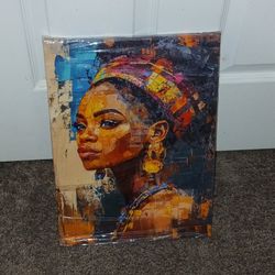 Vibrant Multi Colors African Wooden Framed Wall Art