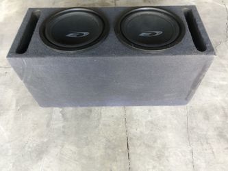 Heavy Duty Ported Dual 12 Inch Speaker Box & 12 Inch Alpine Speakers Included 