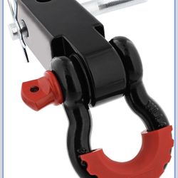 ABN Hitch Shackle 2 Inch Receiver D Ring for Towing - Shackle Hitch Receiver Recovery Points for Trucks Cars and ATVS