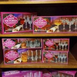 Crystal Glasses 32 Lady Victoria Fine Crystal Set