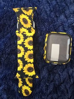 Sunflower Pattern  For Apple SmartWatch Band And Case  40 Mm