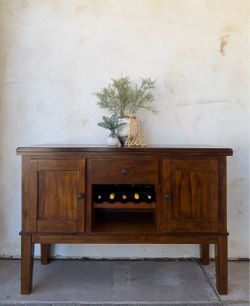 Wood Sideboard Buffet with Wine Rack