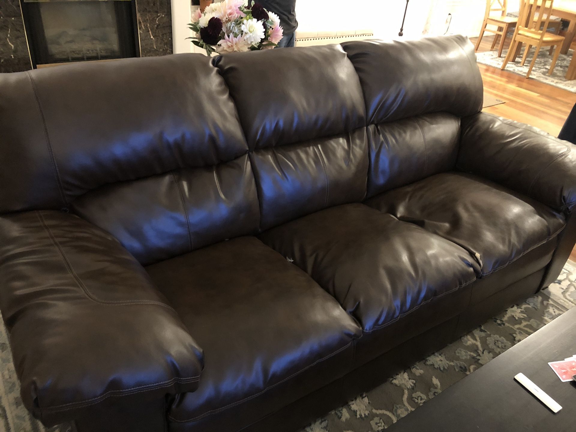 Leather Sofa FREE! First come first serve.
