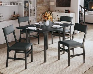 5-Piece Dining Table Set with 4 Chairs