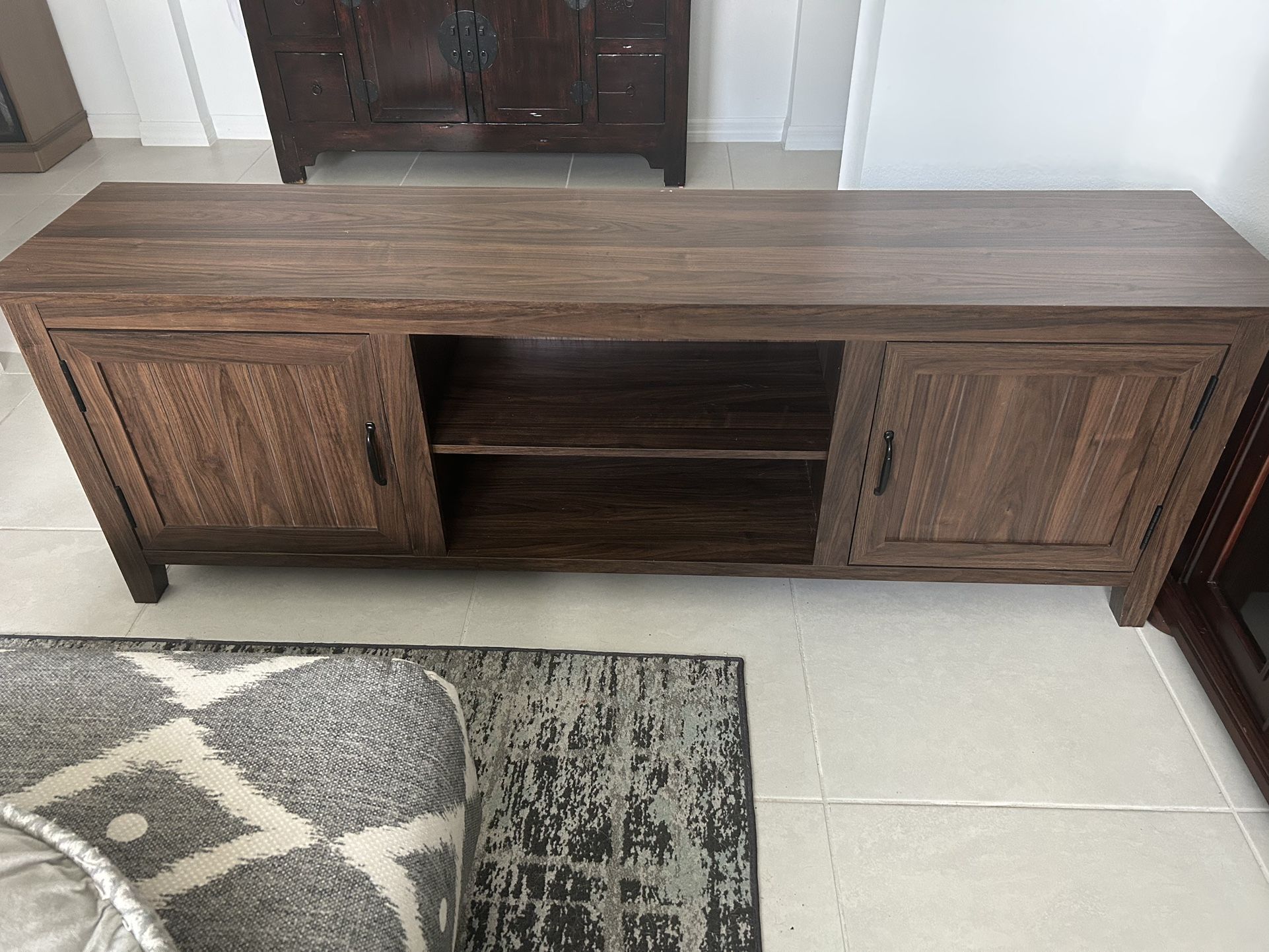 Walker Edison TV Console. 70” Wide. 15.75” Depth And 24” Tall.