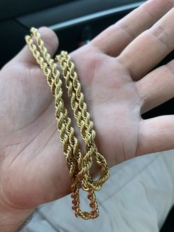 Rope chain gold platted