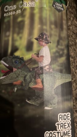 Inflatable Ride T Rex Costume. 7-10 years.