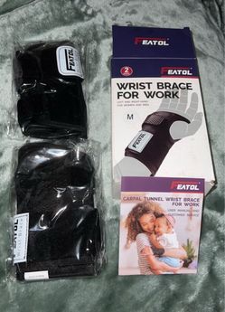 Featol Wrist Brace for Work 2-Pack Size M