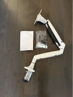White Single Monitor Arm