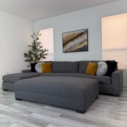 Restoration Hardware Sectional Maxwell Ottoman Luxury RH FREE DELIVERY