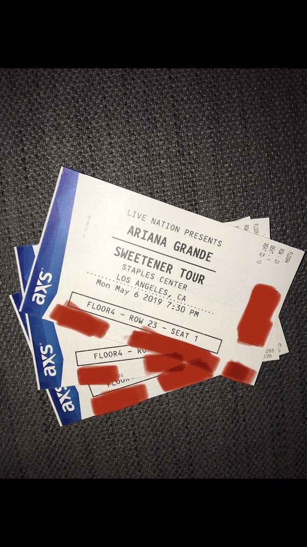 Ariana Grande Floor Tickets For Sale In Rosemead Ca Offerup