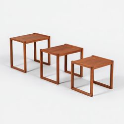 Mid-Century Danish Modern Teak Nesting Tables by Vi-Ma Mobler, c.1960's - Delivery Available