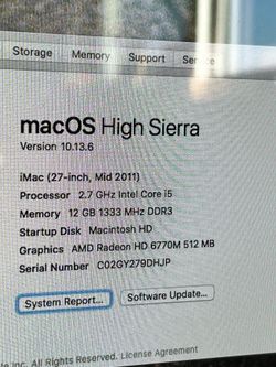 27” iMac 2011Mid 12GB