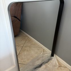 36”x24” Black Rectangular Mirror