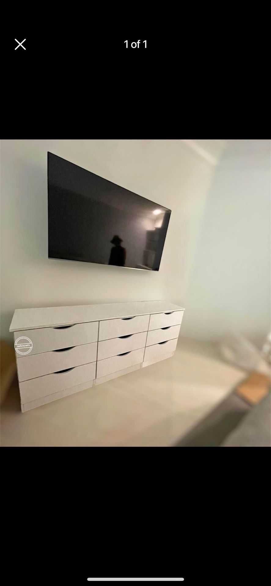 White 9 Drawer Dresser