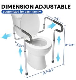 Aluminum Safety Toilet Rail