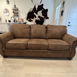 Western Faux Leather Queen Sofa Sleeper