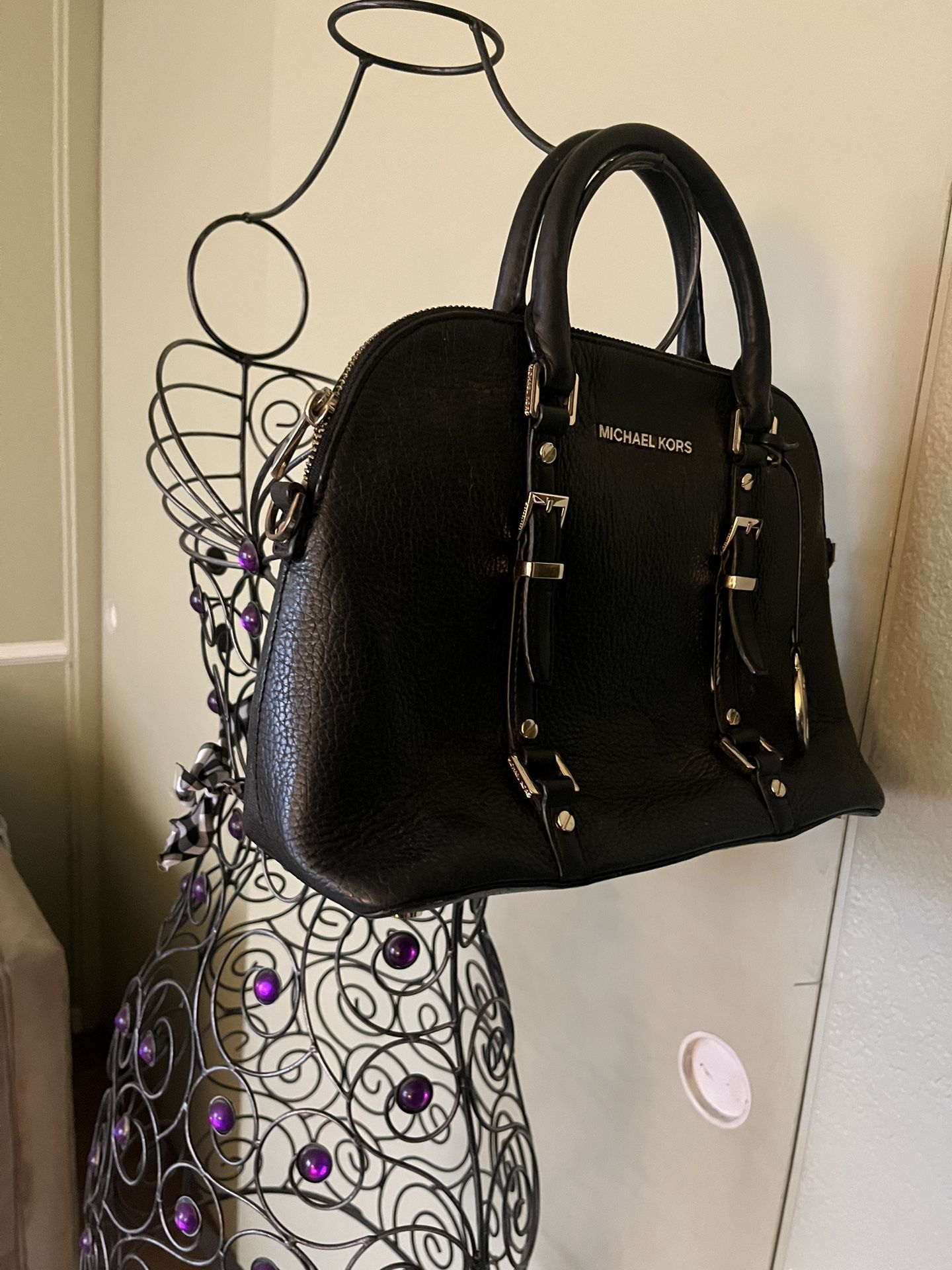 Michael Kors Black Leather Handbag