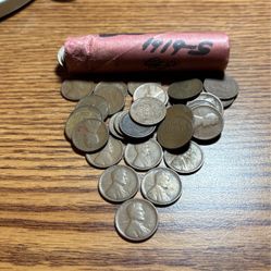 1919-S  Lincoln Pennies- Full Roll (50 Coins)- Over 100 Years Old