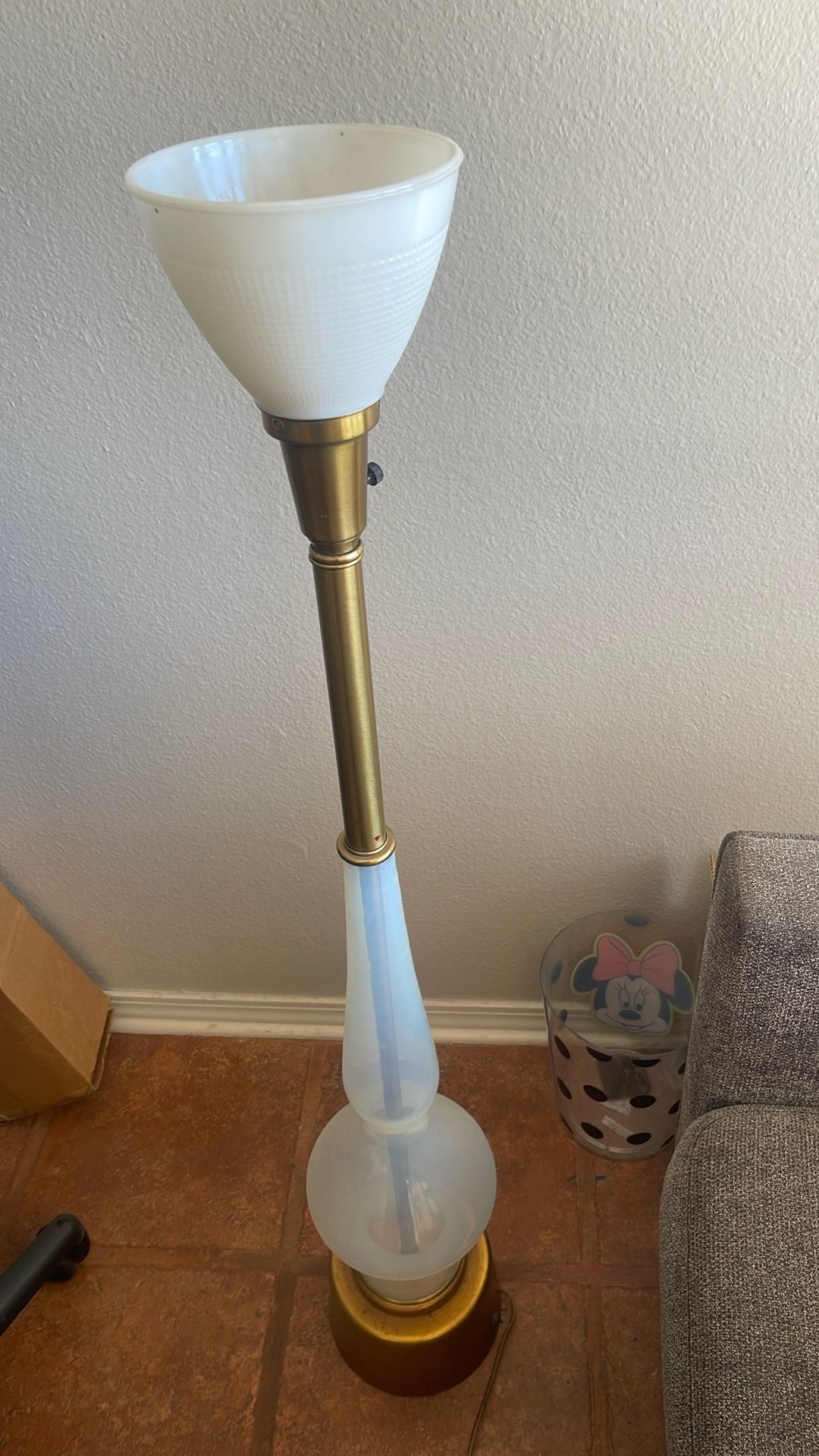 1950s Italian brass floor lamp