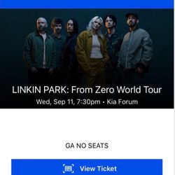 (1) GA/PIT General Admission PIT Ticket for Linkin Park
