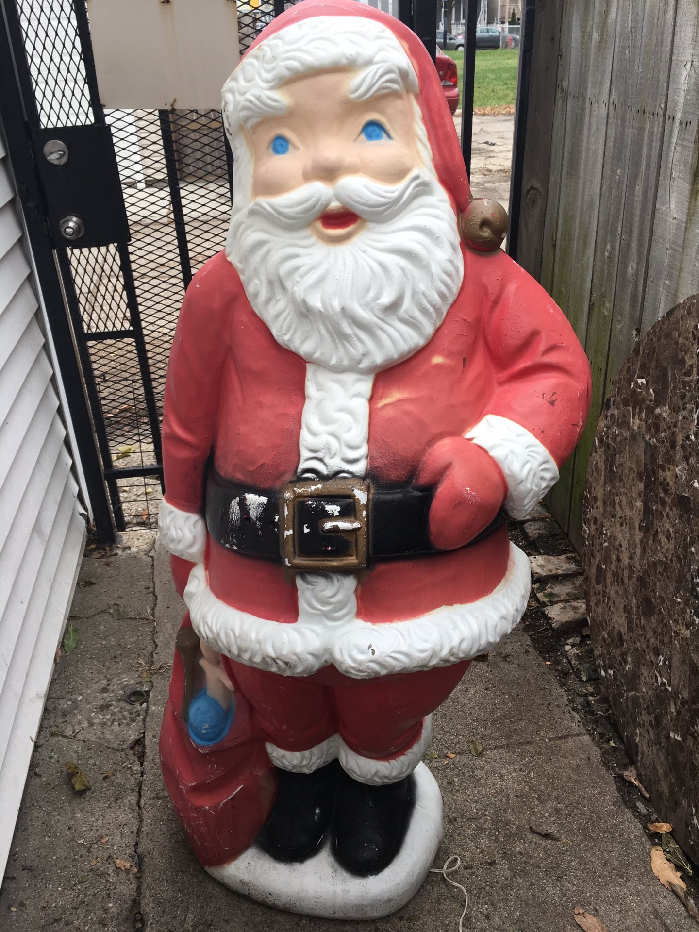 Vintage Rare BECO Santa Claus Blow Mold 5 Ft Tall Very Nice - christmas figure