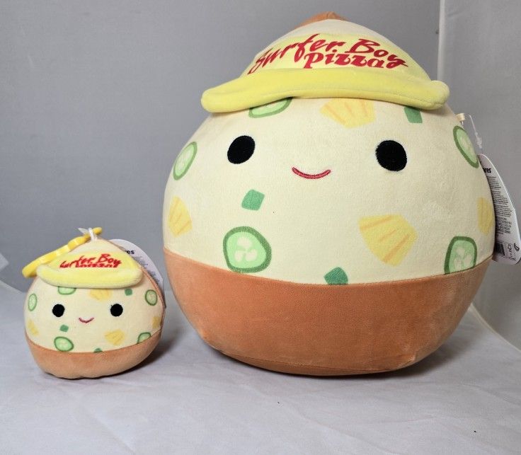 NEW w/TAGS Stranger Things Surfer Boy Pizza Squishmallow 10” And Miniature Pair