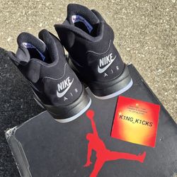 Jordan 5 Black Metallic Reimagined Size: 12, 9.5, 8 (Pick Up)