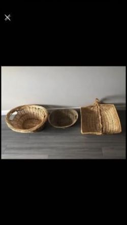 3 wicker baskets, all for $ 10