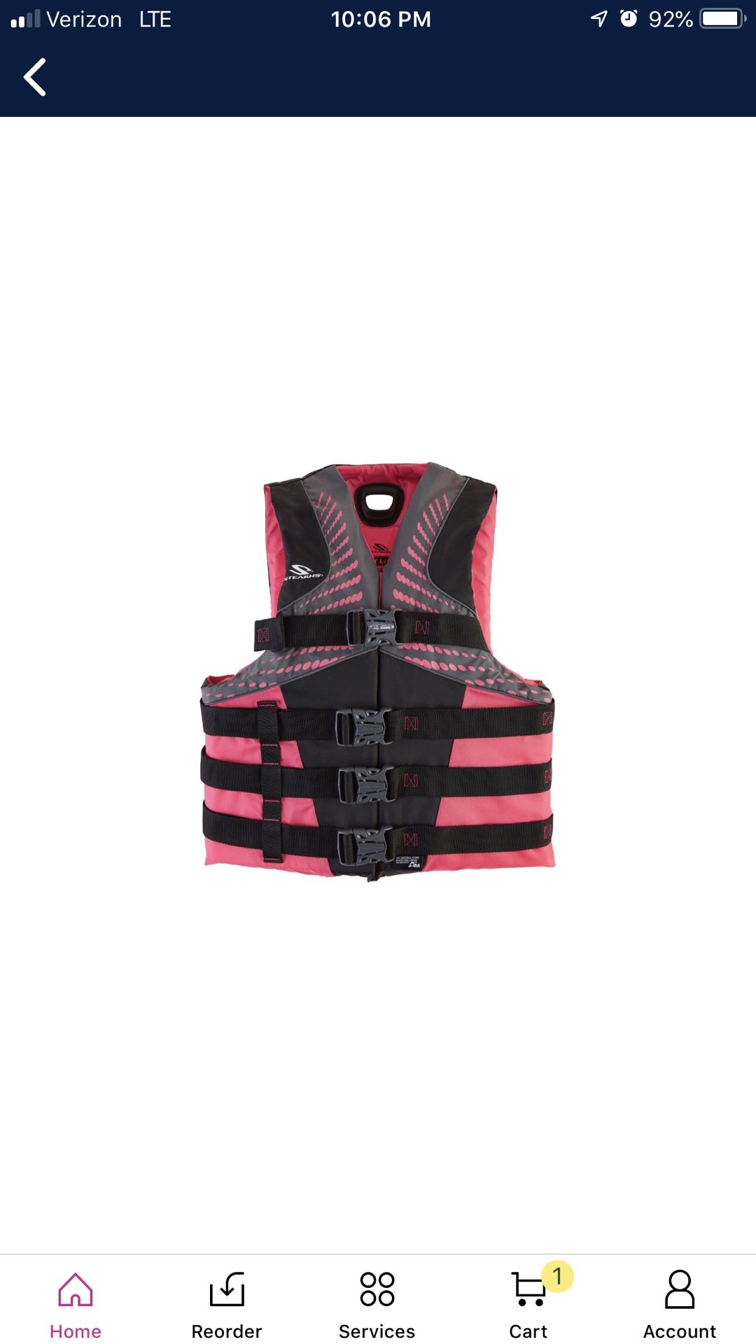 Stearns women life vest .