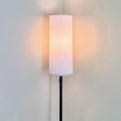 Black Modern Floor Lamp w/ Smart Color Changing LED Bulb