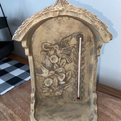 Outdoor Thermometer W/hummingbirds 