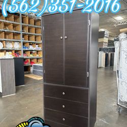 Brown Tall Wardrobe Closet Ropero Armoire New 