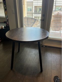 Wood table - black legs