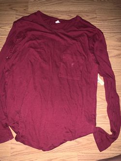 Red long sleeve shirt