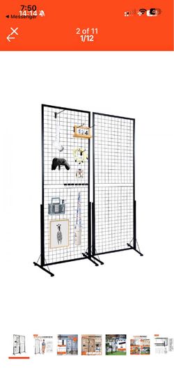 2' x 5.6' Grid Wall Panels Tower,