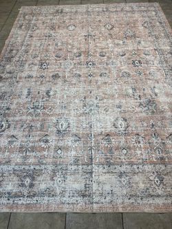 Vintage style 9x12 washable area rug