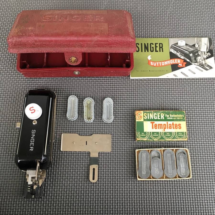 Vintage Singer Sewing Machine Buttonholer with extra cams