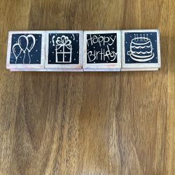 Rubber Stamp Set. Birthday. 