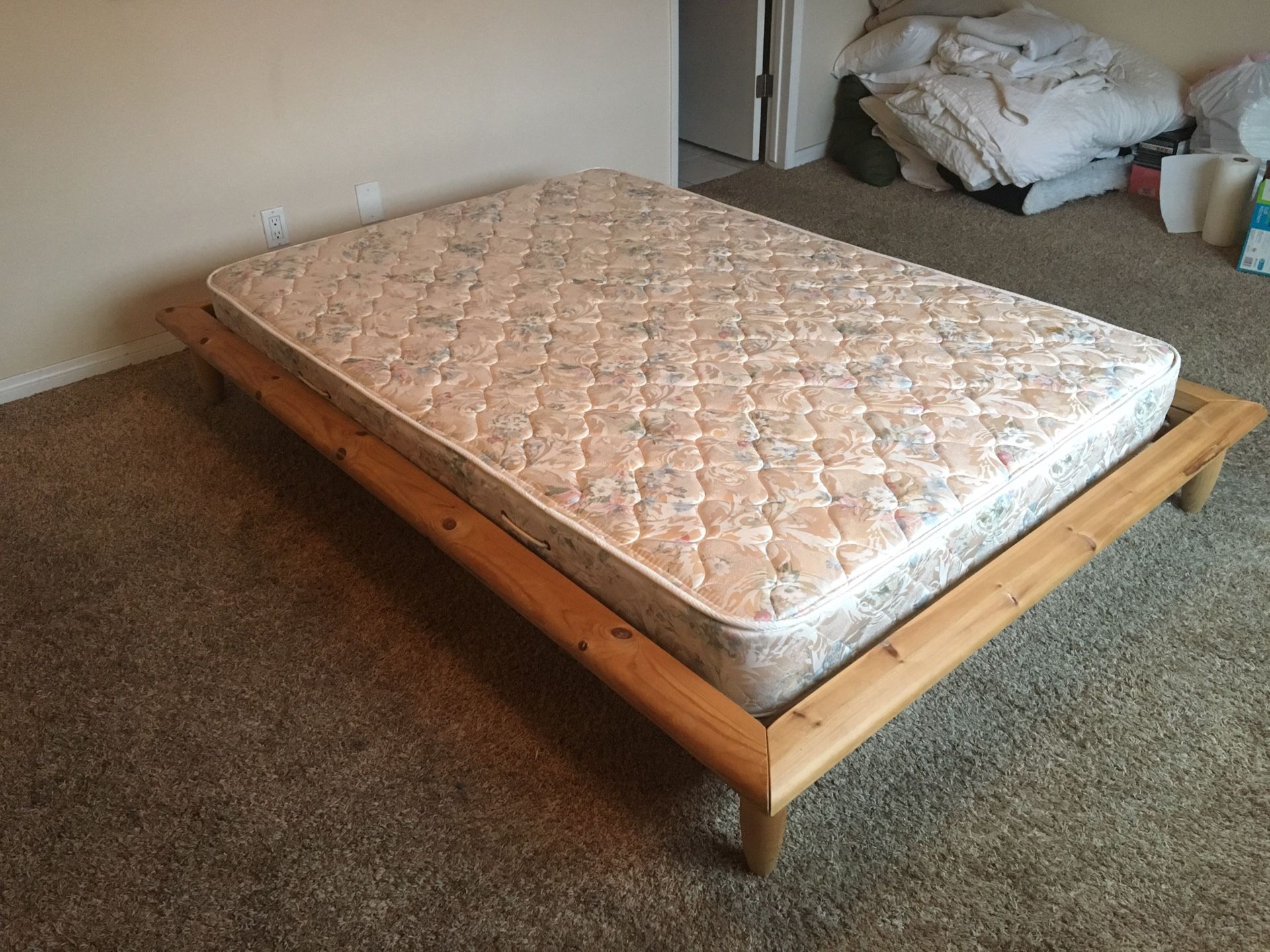 FREE...Full Ikea bed frame and mattress. Needs to be gone ASAP come pick up! Bedding not included.