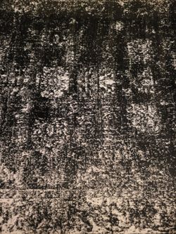 Vintage Turkish Overdyed Area Rug Beautifully Bold BLACK & WHITE
Statement Rug, 110" L x 73.5" W