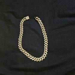 cuban link chain 18" 14mm gold plated...AAA+ rated brilliant shine! $60