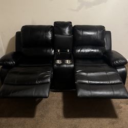Leather Recliner Sofa! 