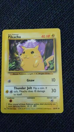 Pikachu pokemon card (original series)