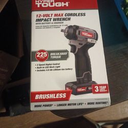 Hyper Tough 12 Volt Cordless Brushless Impact Wrench