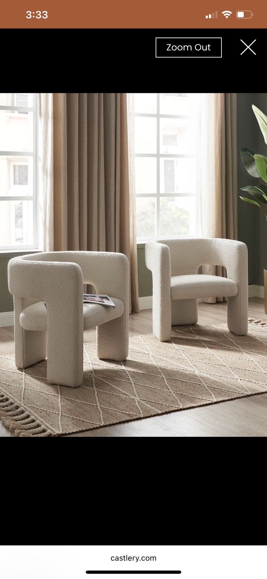 Paloma Bouclé Armchair, Snow